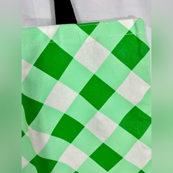 Draper James green plaid Traditions, Tailgates & Touchdowns tote - Picture 5 of 10
